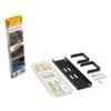 D-Line Under Desk Cable Management Tray, Cable Basket for Power Strips, Self-Adhesive or Screw-fix, Regain Wasted Space & Improve Appearance - Black view 2