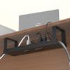 D-Line Under Desk Cable Management Tray, Cable Basket for Power Strips, Self-Adhesive or Screw-fix, Regain Wasted Space & Improve Appearance - Black view 4