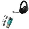BoxWave Cable Compatible with ASUS ROG Strix Go 2.4 - MagnetoSync mini Adapter, Magnet Charging Cable USB Type-C Micro USB - Teal view 1