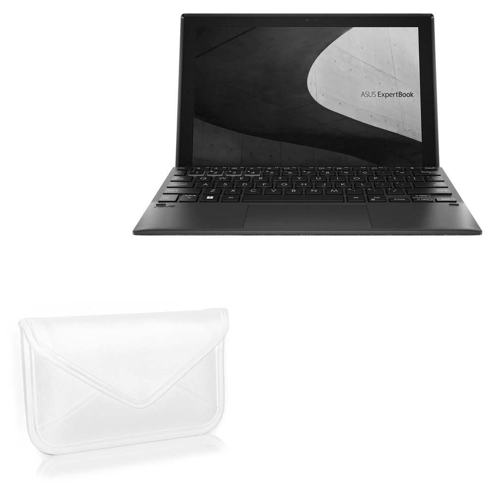 BoxWave Case Compatible with ASUS ExpertBook B3 Detachable (B3000) - Elite Leather Messenger Pouch, Synthetic Leather Cover Case Envelope Design - Ivory White