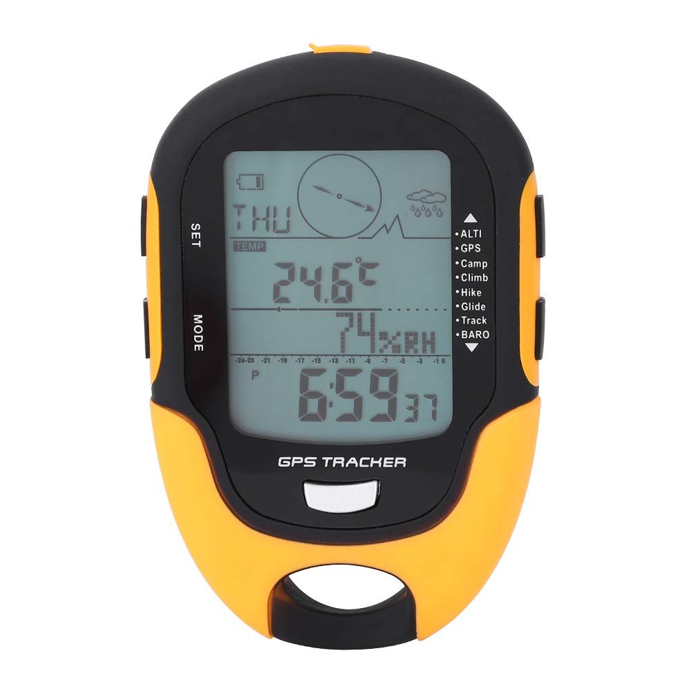 SPYMINNPOO Barometer, GPS Navigation Receiver Handheld USB Rechargeable Digital Altimeter Barometer Clocks Boat Cabin for Hiking