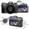 Acuvar 4K 56MP Digital Camera Kit for Photography, Vlogging Camera for YouTube with Flip Screen, WiFi, Wide Angle & Macro Lens, 64GB Micro SD Card, 12" Flexible Tripod, Carrying Case, Card Reader view 2
