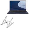BoxWave Stand and Mount Compatible with ASUS ExpertBook B1 (B1500) - Compact QuickSwitch Stand, Portable Multi Angle Viewing Foldable Riser - Metallic Silver view 1