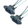 2PCS IEC 320 C14 Panel Mount Plug Adapter, AC 250V 10A 3 Pins view 1