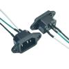 2PCS IEC 320 C14 Panel Mount Plug Adapter, AC 250V 10A 3 Pins view 2