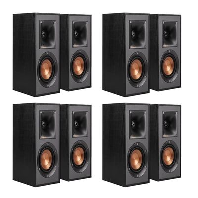 Klipsch Reference R-41M Bookshelf Speaker (4 Pairs - 8 Speakers, Black)