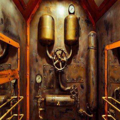 BELECO 12x10ft Fabric Retro Rusty Steampunk Photography Backdrop Industrial Steam Pipes Pressure Gauge Background Steam Machine Nostalgia Novelty Artistic Design Party Decor Wallpaper Photo Props