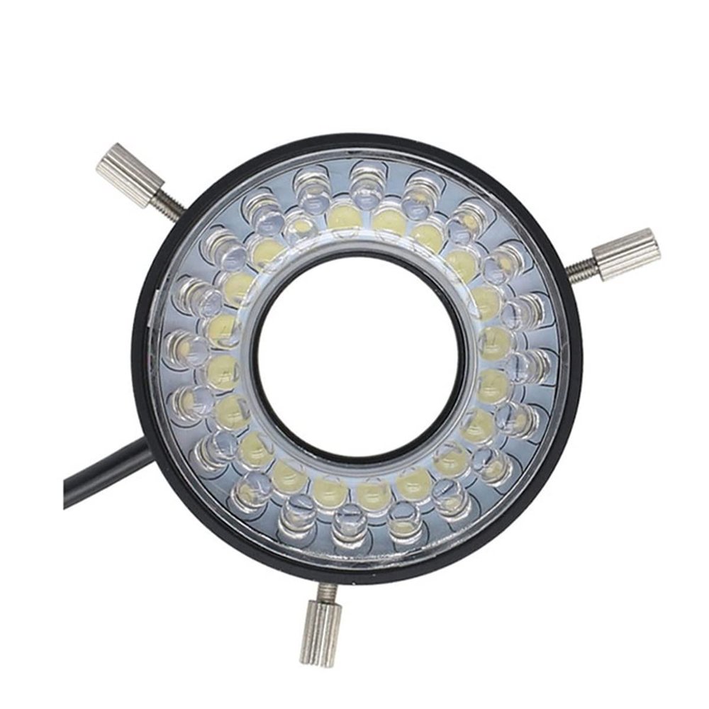 JUIYU Microscope Accessories Kit 40 LED Adjustable Ring Light Source Diameter 27mm Industrial Vision Lamp for Monocular Vedio Microscope Supplement Illumination Microscope Slides (Color : White)
