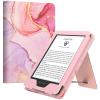 MoKo Case for 7"/6.8" Kindle Paperwhite(12th/11th Gen-2024/2021) & Colorsoft Signature Edition,Slim PU Shell Cover Case with Auto-Wake/Sleep,Not for kobo Aura 2/Remarkable, Light Pink Gold Marble view 1