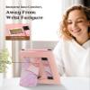MoKo Case for 7"/6.8" Kindle Paperwhite(12th/11th Gen-2024/2021) & Colorsoft Signature Edition,Slim PU Shell Cover Case with Auto-Wake/Sleep,Not for kobo Aura 2/Remarkable, Light Pink Gold Marble view 3