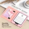 MoKo Case for 7"/6.8" Kindle Paperwhite(12th/11th Gen-2024/2021) & Colorsoft Signature Edition,Slim PU Shell Cover Case with Auto-Wake/Sleep,Not for kobo Aura 2/Remarkable, Light Pink Gold Marble view 4