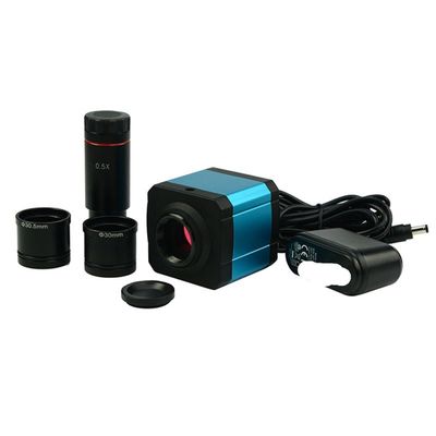 14MP HDMI Industrial Digital Camera USB Microscope Electronic Eyepiece TF Video Recoder 0.5X C Mount Ring Adapter Optional (Color : Camera with 0.5X)