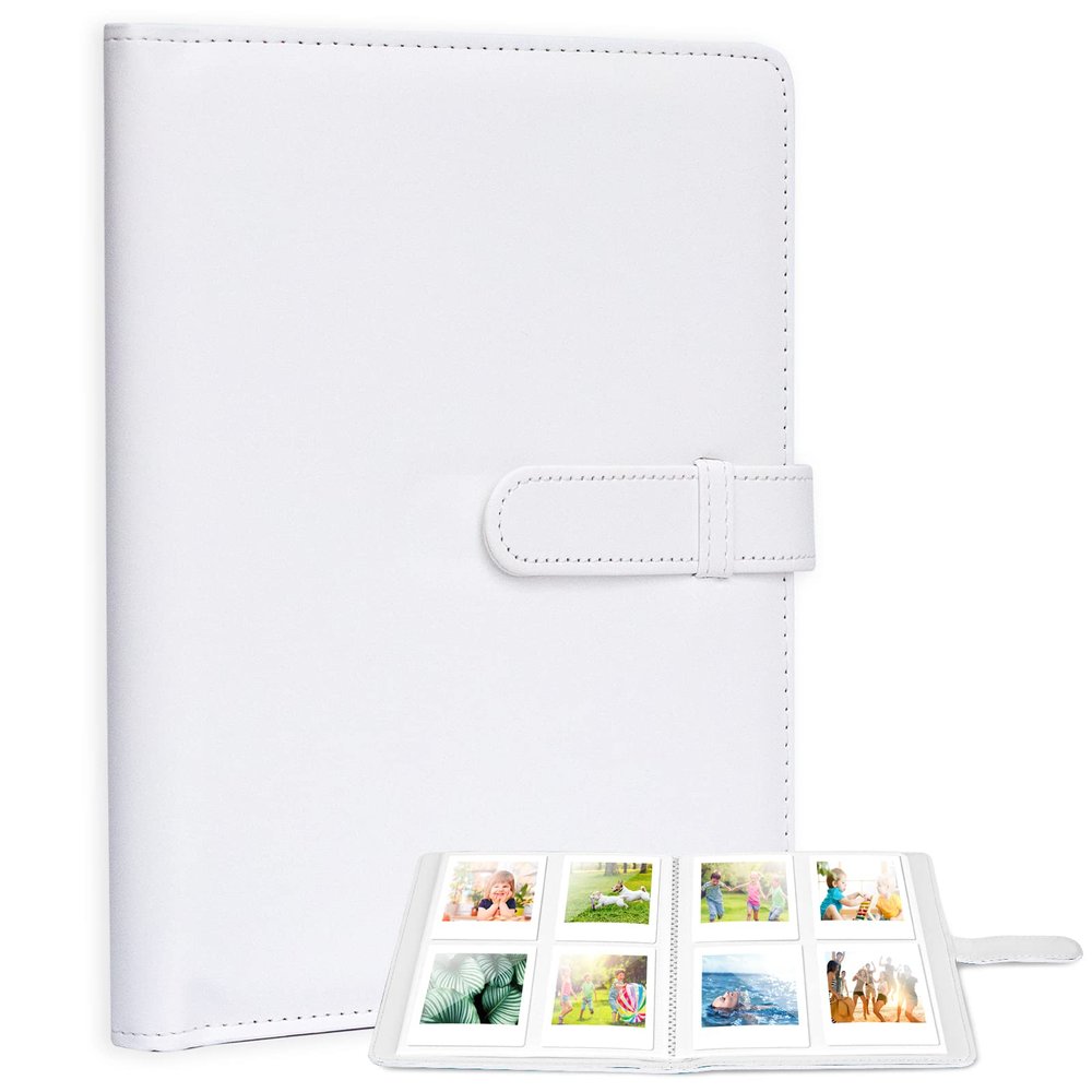 Ablus 256 Pockets Photo Album for Polaroid Snap SnapTouch Zip Mint Cameras Printers, Fujifilm Instax Mini 11 90 9 8+ 8 7S 70 50S 26 25 LiPlay Instant Camera Film, Mini Link SP-1 Printer (White)