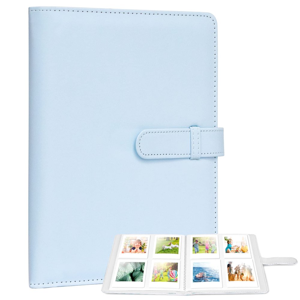 Ablus 256 Pockets Photo Album for Polaroid Snap SnapTouch Zip Mint Cameras Printers, Fujifilm Instax Mini 11 90 9 8+ 8 7S 70 50S 26 25 LiPlay Instant Camera Film, Mini Link SP-1 Printer (Blue)