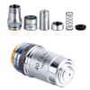JUIYU Microscope Accessories Kit Biological Microscopes Lens 4X 10X 20X 40X 60X 100X Achromatic Objective Lens Silver Black Microscope Slides (Color : Silver, Size : 20X) view 3