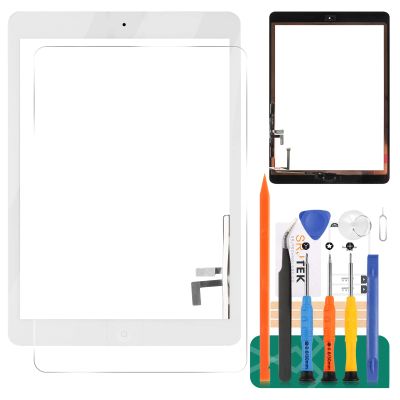 for iPad 9.7 2017 5th Generation Touch Screen Replacement A1822 Digitizer A1823 Front Panel Glass Repair Parts(Without Home Button)(NO LCD,Not Fit for Air 1,Not Fit for A1474 A1475 A1476)(White)