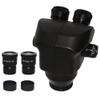 Microscope Accessories Kit Black 7X-45X 3.5X-90X Simul-Focal Binocular Microscope +0.5X 2.0X Auxiliary Lens Eyepiece Cotinuous Zoom Stereo Microscope Head Microscope Slides (Color : 3.5-90X) view 2
