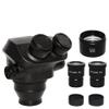Microscope Accessories Kit Black 7X-45X 3.5X-90X Simul-Focal Binocular Microscope +0.5X 2.0X Auxiliary Lens Eyepiece Cotinuous Zoom Stereo Microscope Head Microscope Slides (Color : 3.5-90X) view 3