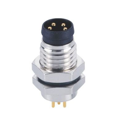 10pcs M8 Male 4Pin Connector 4Pin Front Mount PCB Type Panel Aviation Connector