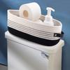 Oradrem 2 Pack Cotton Rope Toilet Basket Bathroom Decor Baskets, Toilet Paper Holder Basket, Farmhouse Home Decor Organizing 13"x5.9"x4" Black view 3
