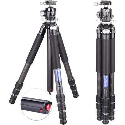 Carbon Fiber Camera Tripod with 36mm Low Profile Ball Head ARTCISE NS75C Professional Compact Tripod,Special-Shaped Center Column,10 Layers Carbon Fiber, 28mm Leg Tube,Max Load 44lbs/20kg