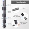 Carbon Fiber Camera Tripod with 36mm Low Profile Ball Head ARTCISE NS75C Professional Compact Tripod,Special-Shaped Center Column,10 Layers Carbon Fiber, 28mm Leg Tube,Max Load 44lbs/20kg view 4