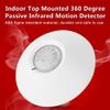 PIR Motion Sensor, 12V Wired Indoor Top Mounted 360 Degree Passive Infrared Detection Alarm Low Noise High Sensitivity Anti-EMI Binary Pyroelectric Sensors view 2