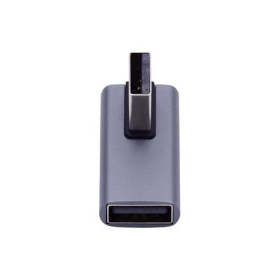 Cablecc 10Gbps Male to Female USB3.0 Extension Power Data Video Adapter 90 Degree Low Profile Right Angled Type