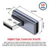 Cablecc 10Gbps Male to Female USB3.0 Extension Power Data Video Adapter 90 Degree Low Profile Right Angled Type view 4
