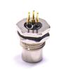 10pcs M8 Female 3 Pin Waterproof Straight Panel Mount Connector Front Mount PCB Socket view 2