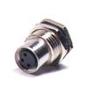 10pcs M8 Female 3 Pin Waterproof Straight Panel Mount Connector Front Mount PCB Socket view 3