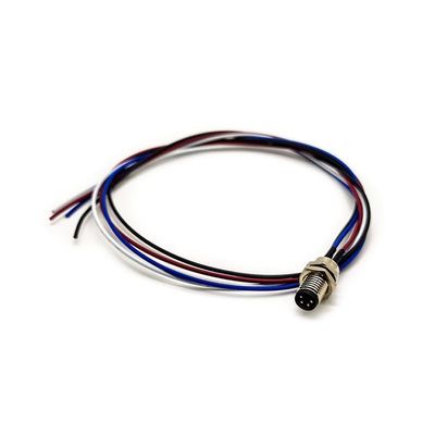 10pcs M8 Male 4Pin Cable Connector Shield Solder Type Panel Aviation for Cable 24AWG 0.5M Straight Waterproof