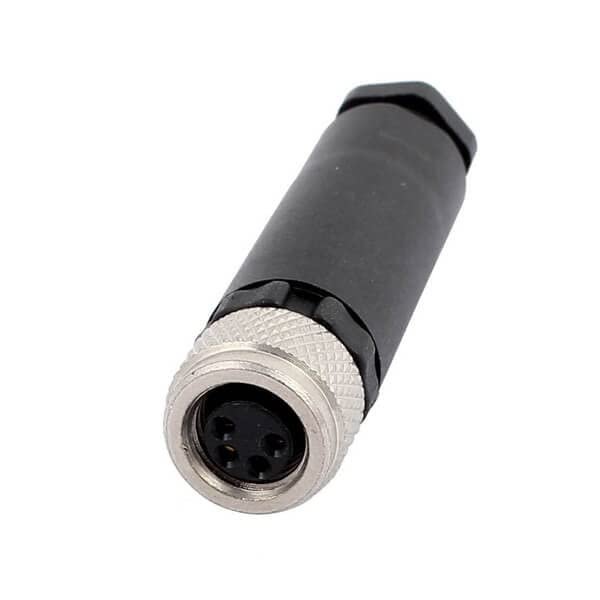10pcs Waterproof M8 4 Pin Female Connector with Straight Unshielded Assembly Cable