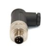 10pcs M8 Wireable 4 Pin Connector Plug Waterproof IP67 90 Degree Male Plug Assemble Unshield Plug view 2