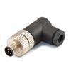 10pcs M8 Wireable 4 Pin Connector Plug Waterproof IP67 90 Degree Male Plug Assemble Unshield Plug view 3