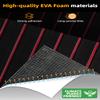 FOCEAN Boat Flooring EVA Foam Boat Decking Faux Teak Marine Flooring Marine Mat Sheet for Motorboat RV Yacht Kayak Surfboard, 94.5''x 47.2'', Black with Red Lines view 2
