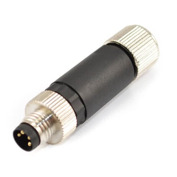10pcs M8 Male 4Pin Plug Waterproof IP67 Assembly Straight Cable Metal Connector