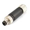 10pcs M8 Male 4Pin Plug Waterproof IP67 Assembly Straight Cable Metal Connector view 1