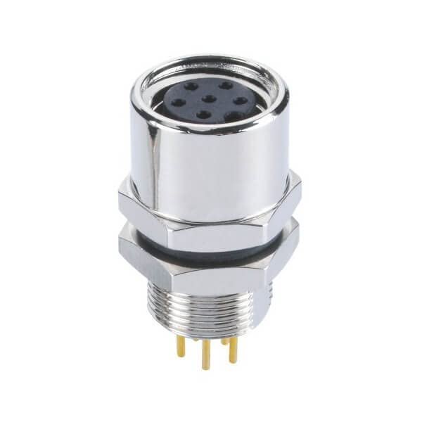 10pcs M8 Female 6Pin PCB Mount Connector Back Mount Sensor M8 Connector