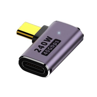 chenyang USB C Connector,USB4 Type C Male to Female 240W Power 40Gbps Data 8K Video Adapter Right Angled for NS Phone Laptop