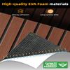 FOCEAN Boat Flooring EVA Foam Boat Decking Faux Teak Marine Flooring Marine Mat Sheet for Motorboat RV Yacht Kayak Surfboard, 94.5''x 47.2'', Dark Brown with Black Lines view 2
