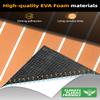 FOCEAN Boat Flooring EVA Foam Boat Decking Faux Teak Marine Flooring Marine Mat Sheet for Motorboat RV Yacht Kayak Surfboard, 94.5''x 47.2'', Brown with White Lines view 2