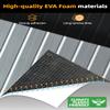 FOCEAN Boat Flooring EVA Foam Boat Decking Faux Teak Marine Flooring Marine Mat Sheet for Motorboat RV Yacht Kayak Surfboard, 94.5''x 47.2'', Grey with White Lines view 2