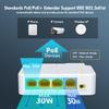 YuanLey 4 Port PoE Extender Gigabit with 3 PoE Out, IEEE 802.3af/at Mini 4 Channel Repeater 1000Mbps, VLAN, Wall and Din Rail Mount Passthrough POE Amplifier/Booster, Plug and Play view 4