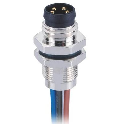 10 pcs 4Pin M8 Male Connector Waterproof Panel Mount Sensor Solder Type Receptacle With 1M 24AWG Wire