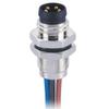 10 pcs 4Pin M8 Male Connector Waterproof Panel Mount Sensor Solder Type Receptacle With 1M 24AWG Wire view 1