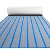 FOCEAN Boat Flooring EVA Foam Boat Decking Faux Teak Marine Flooring Marine Mat Sheet for Motorboat RV Yacht Kayak Surfboard, 94.5''x 47.2'', Grey with Blue Lines view 1