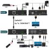 LornCeng 4K HDMI KVM Extender Over Cat5a/6 up to 394FT with Loop Out, Remote IP KVM Over Ethernet, 4 Ports USB2.0 Hub, Plug & Play, IR & RS232, Audio/Mic view 4