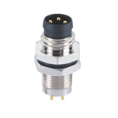 10 pcs M8 Male 3Pin Connector PCB Socket Waterproof Straight Back Mount Sensor Connector