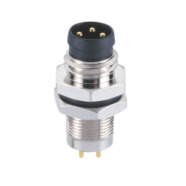 10 pcs M8 Male 3Pin Connector PCB Socket Waterproof Straight Back Mount Sensor Connector
